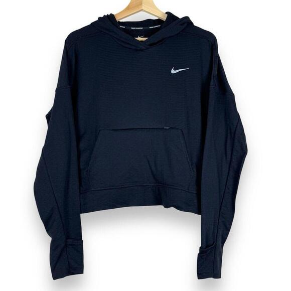 Nike Tops - Nike Running Hoodie Women Size Medium Zip Pockets Short Lightweight Jogger Gym